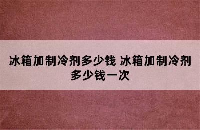 冰箱加制冷剂多少钱 冰箱加制冷剂多少钱一次